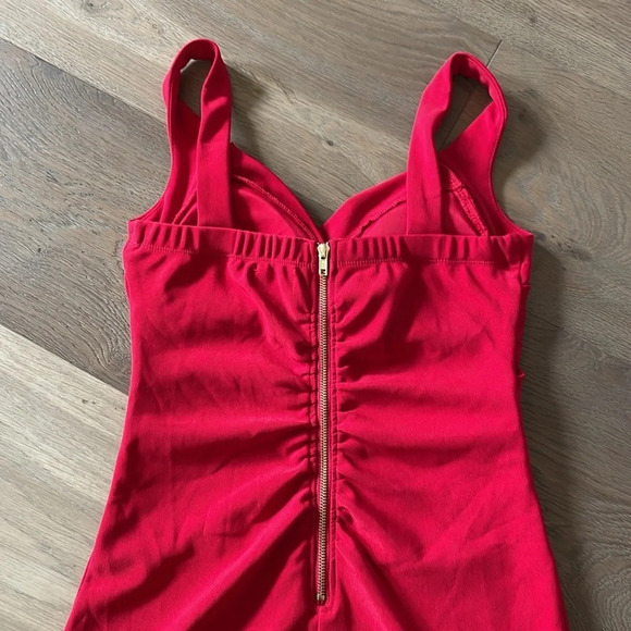 Emerald Sundae Red Banded Bodycon Dress Size Medium - Picture 6 of 9